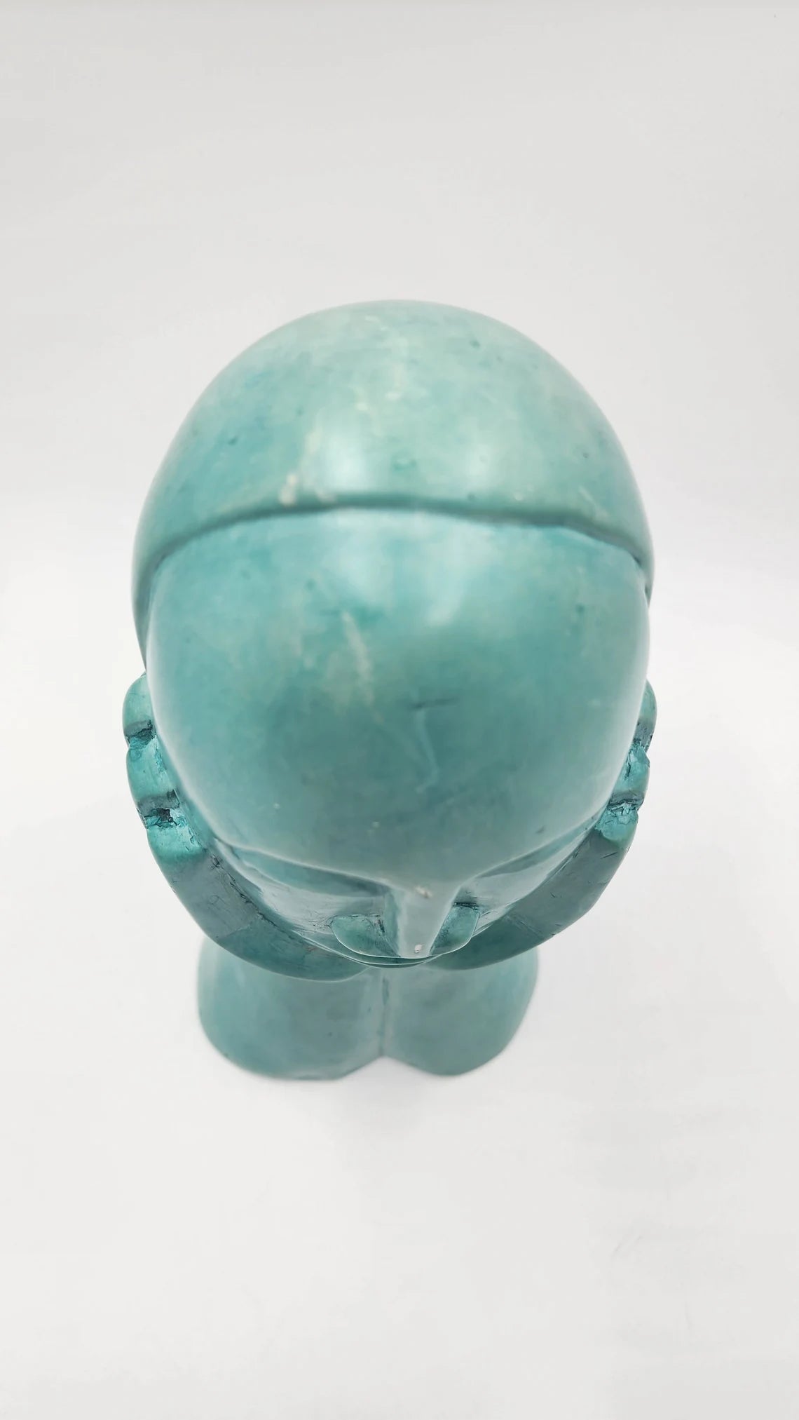 Rare Vintage Zimbabwe Artisan Hand-Carved African Green Soapstone Sculpture - Thecosmicaccess