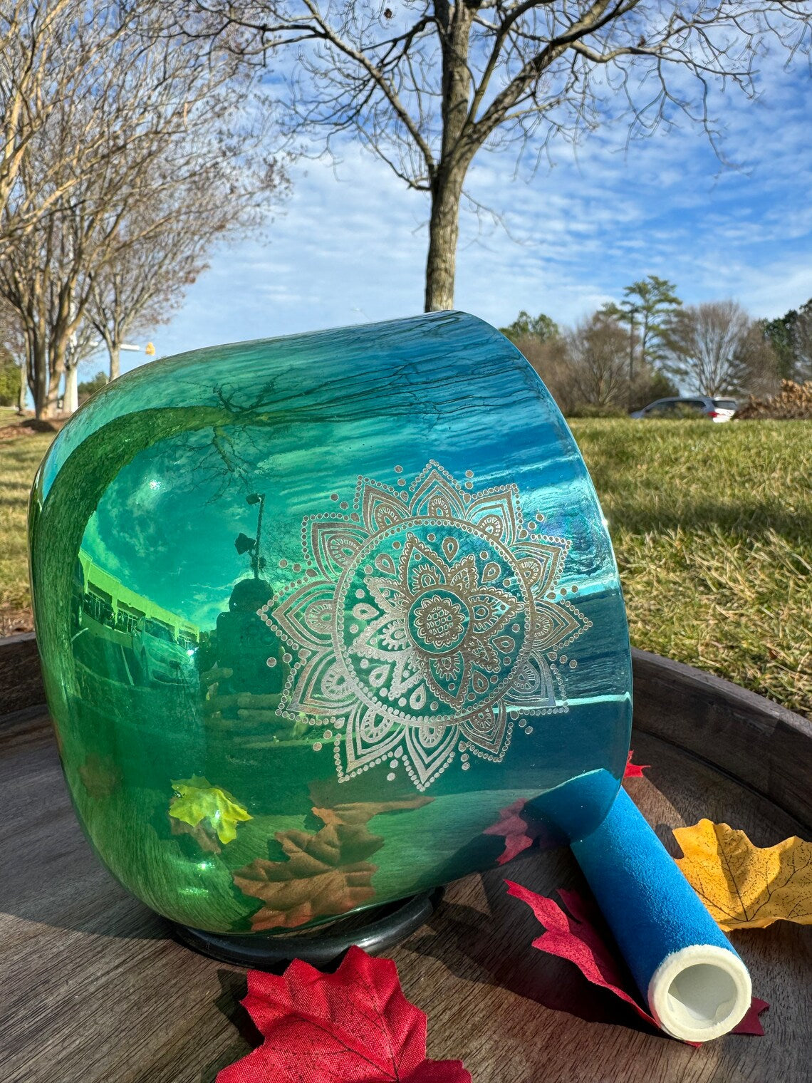 Alchemy 432Hz Perfect Pitch 7.5" F Note Singing bowl with Suede Mallet and O-Ring - Thecosmicaccess