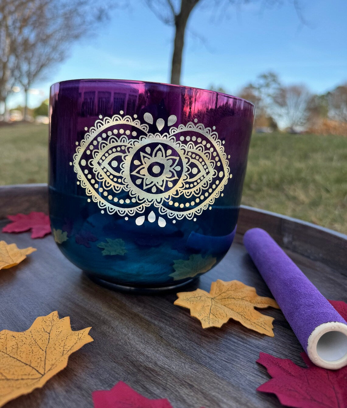 Alchemy 432Hz Perfect Pitch 6" B Note Singing bowl with Suede Mallet and O-Ring - Thecosmicaccess