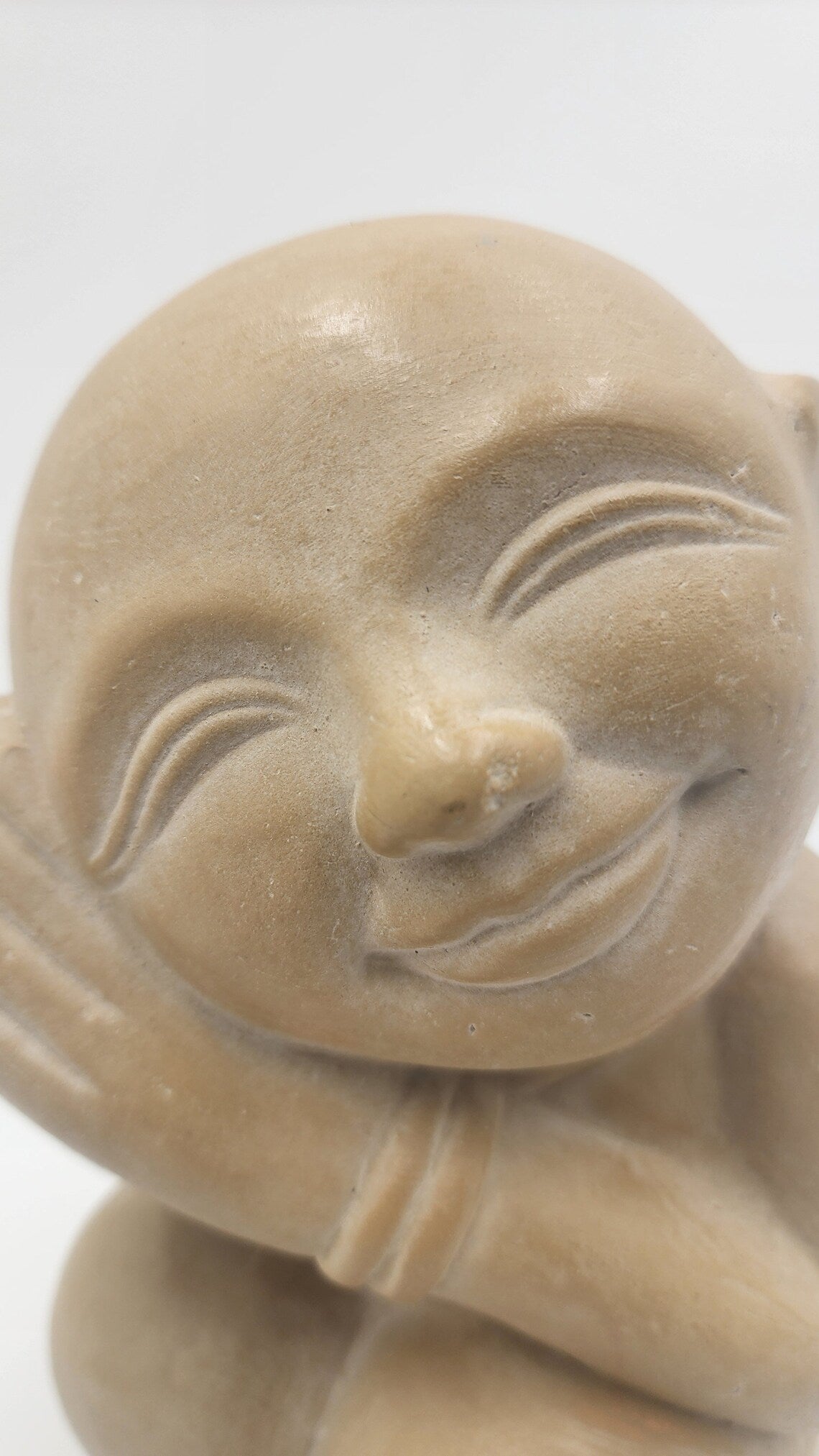Rare Antique Dreaming Child Sandstone African Africa Sculpture from Zimbabwe: Capturing Innocence and Serenity - Thecosmicaccess