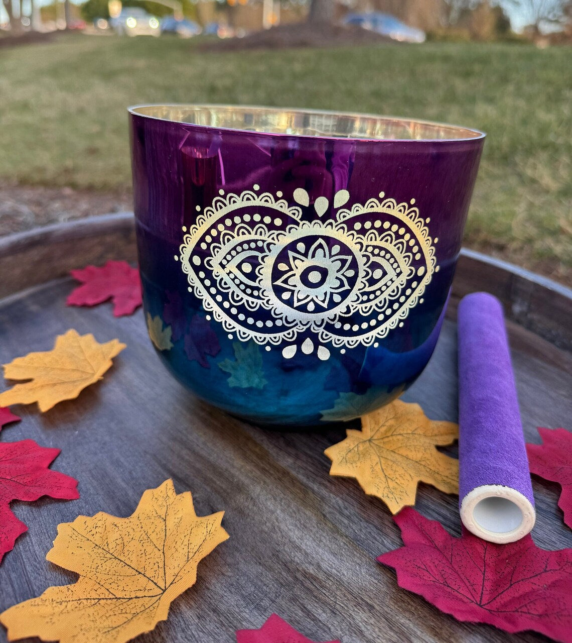 Alchemy 432Hz Perfect Pitch 6" B Note Singing bowl with Suede Mallet and O-Ring - Thecosmicaccess