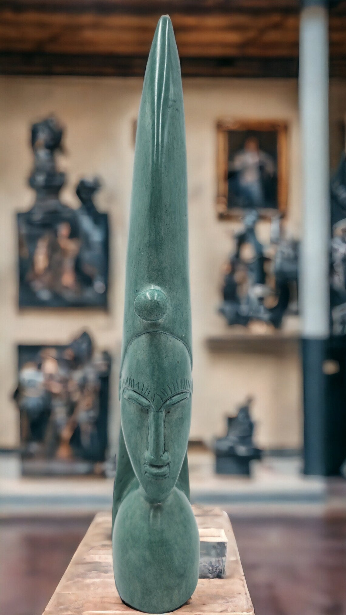 Rare Vintage Antique Legacy of the Ancestors: Rare African Arrowhead King Sculpture - Thecosmicaccess