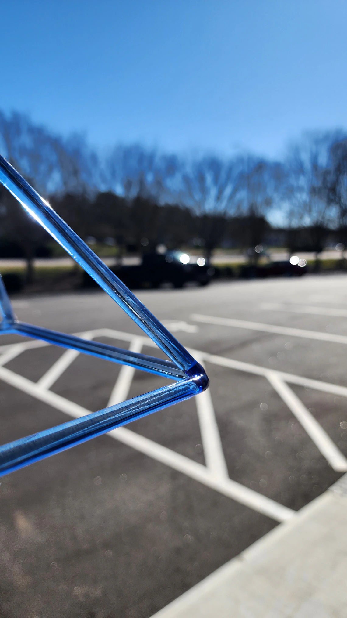 7 inch Sky Blue Crystal Singing Pyramid with Padded Secure Case and Special Blue Crystal Striker - Harmony in Blue - Thecosmicaccess