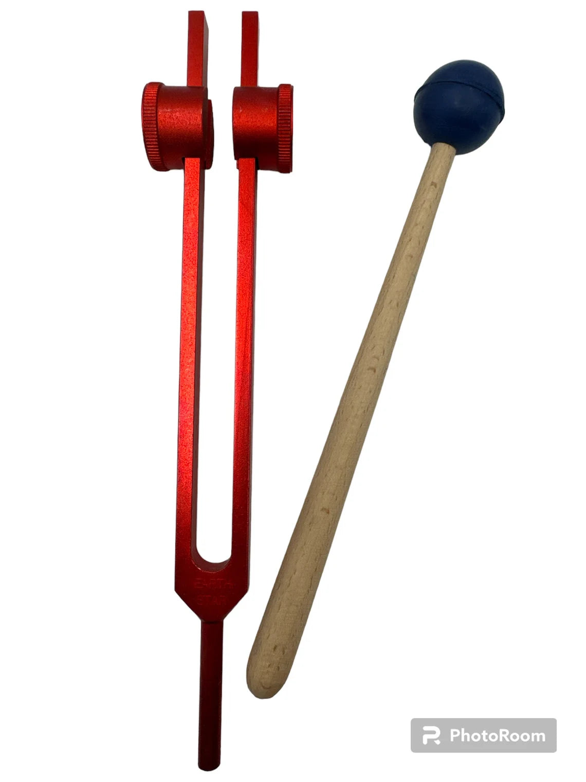 Red Earth Star 68.05 Hz Tuning Fork With Pouch and Mallet - Thecosmicaccess