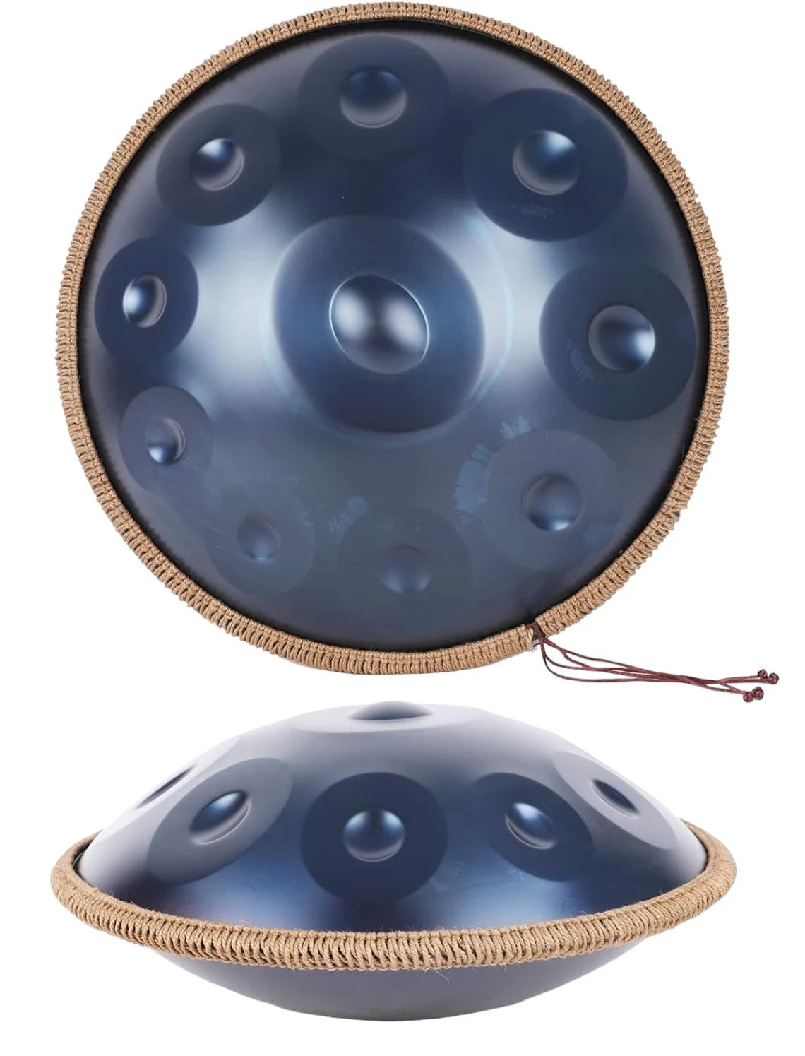 22-inch Blue Handpan Drum in D Kurd Minor - Premium Stainless Steel Percussion Instrument with Carry Bag - Perfect for All Level Musicians - Thecosmicaccess