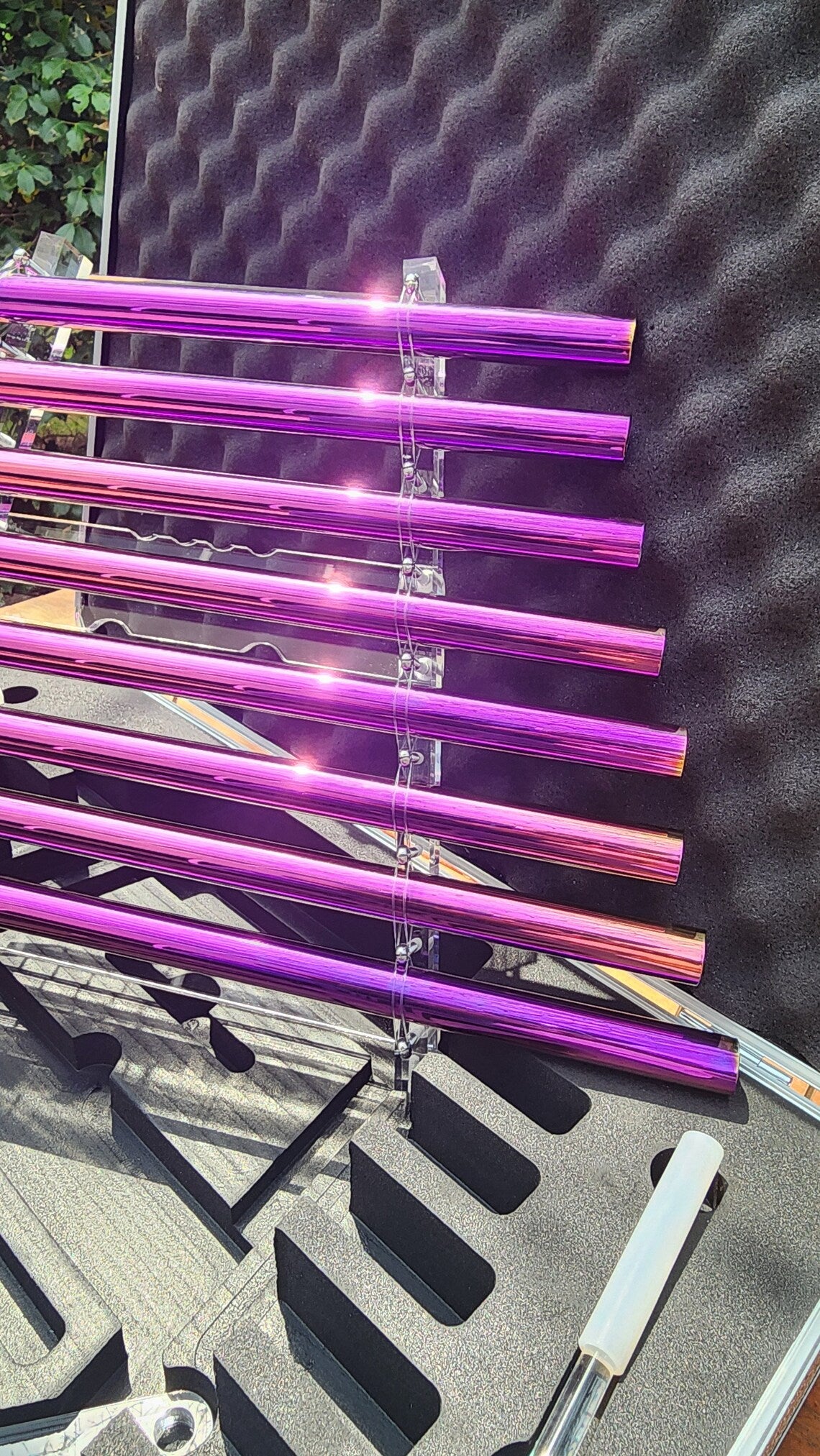 432Hz 8 Tubes Radiant Cosmos Crystal Singing Harp Healing Set with Secure Aluminum Case and 2 Crystal Strikers - Thecosmicaccess