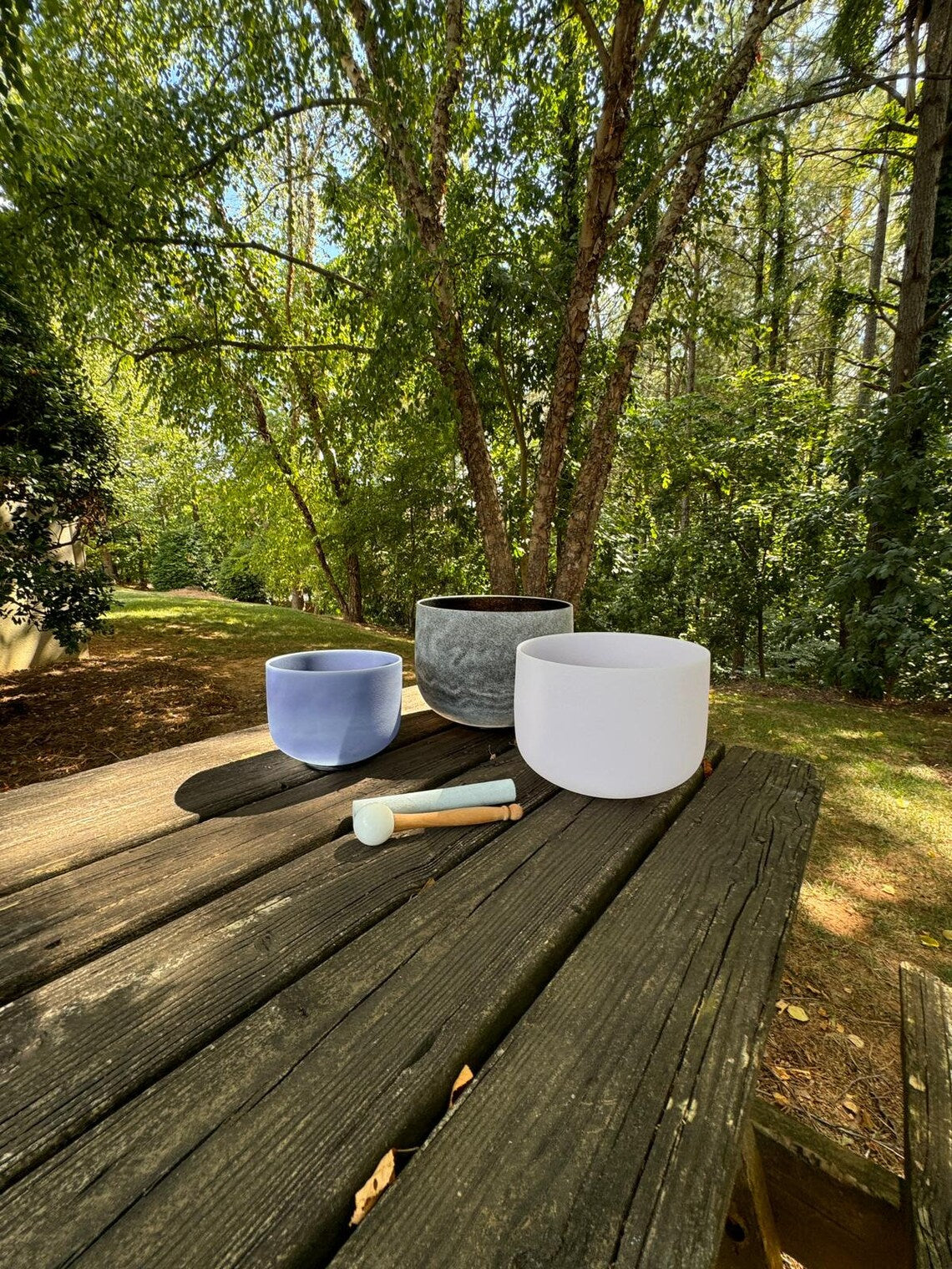 Solfeggio Gem Fused Crystal Singing Bowls - 741Hz, 852Hz, and 963Hz with Padded Secure Case, Strikers, and O-ring - Limited Edition