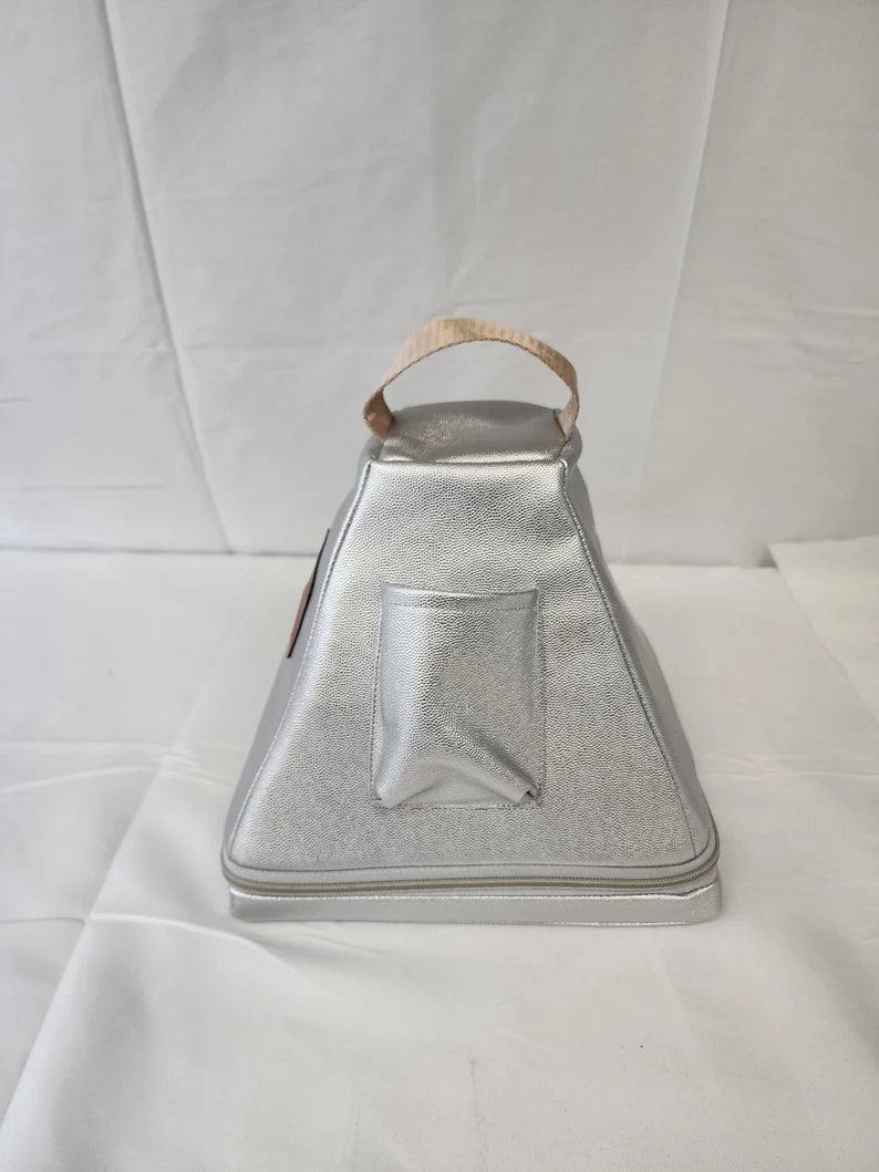 7” Yellow Quartz Crystal Singing Pyramid Sound Healing Musical Instrument with Crystal Striker and Padded Carry Case - Thecosmicaccess
