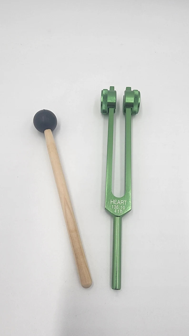 Chakra Tuning Forks Color Weighted Choose from 9 Sound Healing with Individually Marked Chakra Bags and Striker - Thecosmicaccess