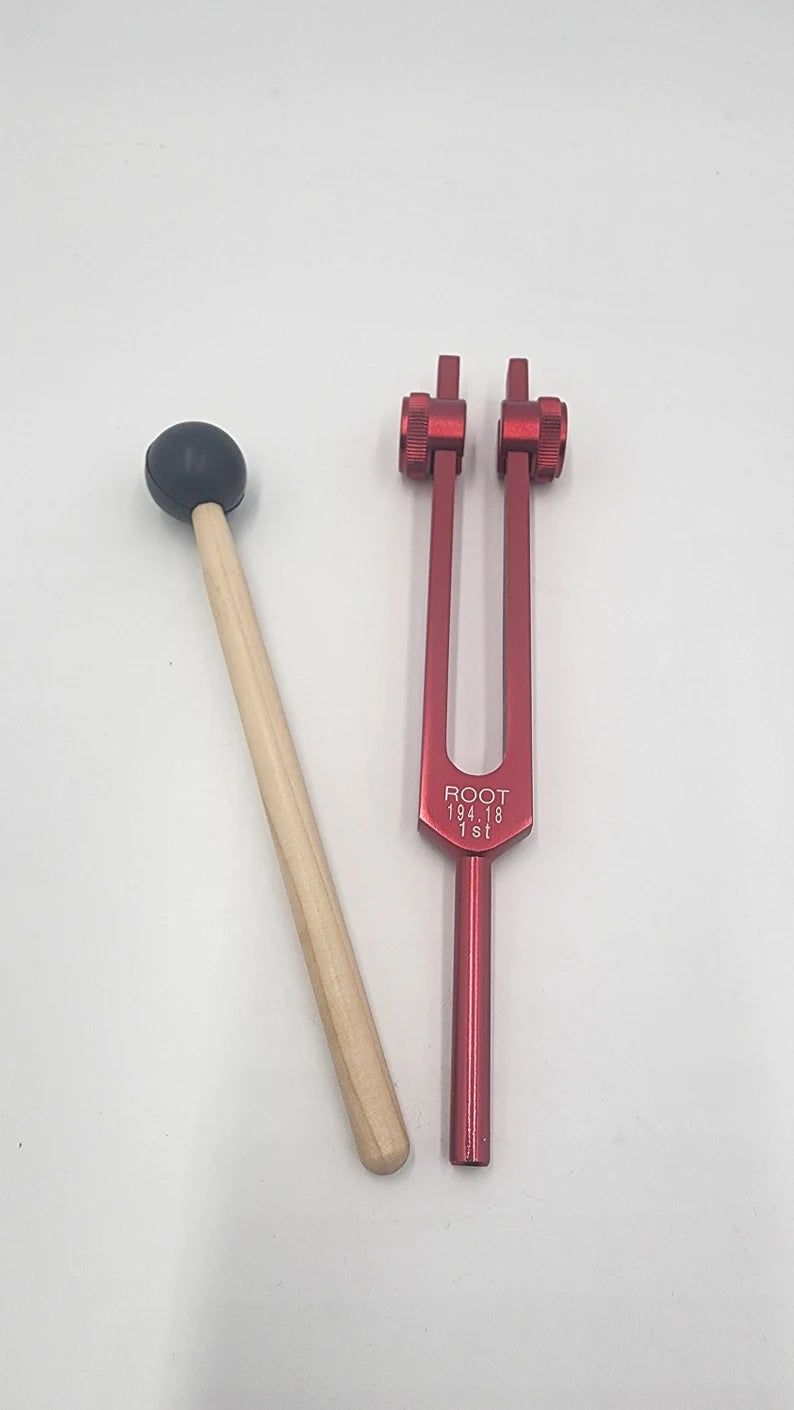 Chakra Tuning Forks Color Weighted Choose from 9 Sound Healing with Individually Marked Chakra Bags and Striker - Thecosmicaccess