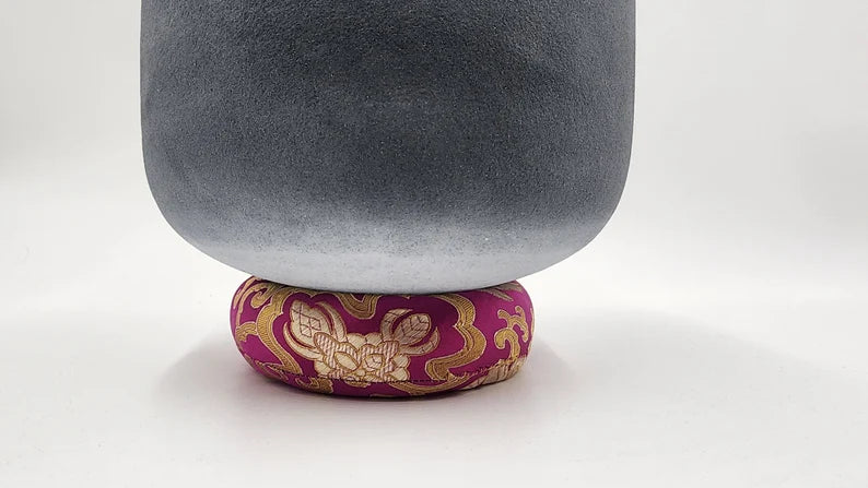 Chakra Coded Silk O-rings Brocade Cushion Set for Crystal/Tibetan Singing Bowls - 7 Colors - Thecosmicaccess