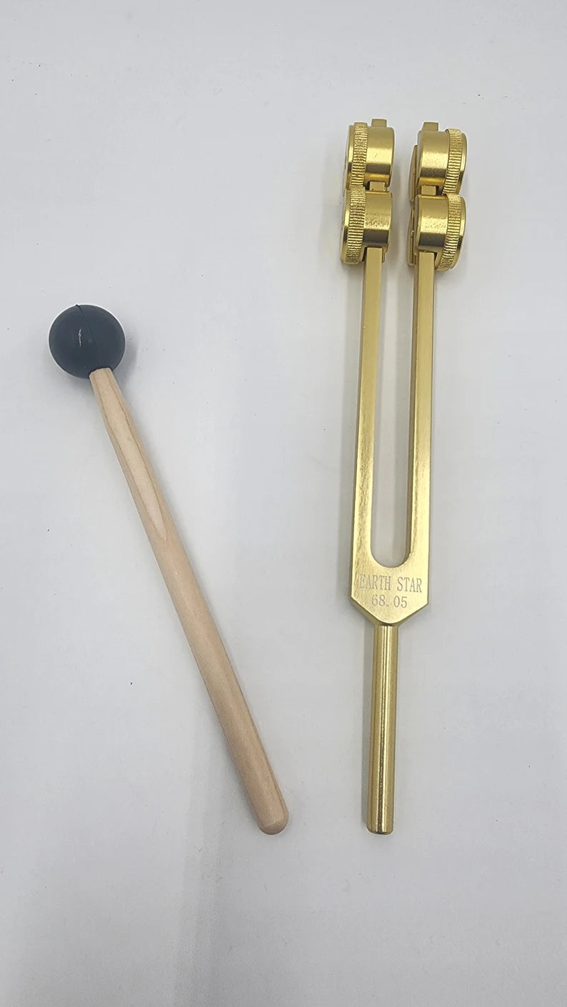 Chakra Tuning Forks Color Weighted Choose from 9 Sound Healing with Individually Marked Chakra Bags and Striker - Thecosmicaccess
