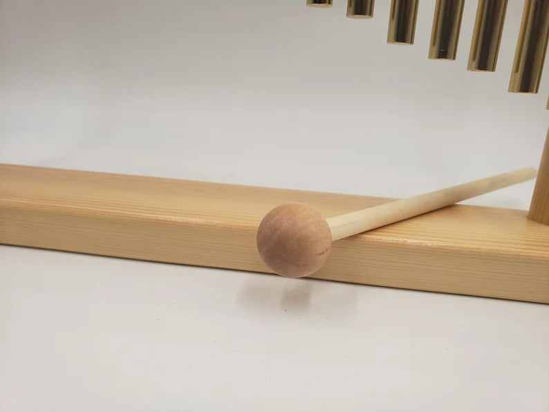 Gold Color 20/25 Note Table Top Bar Chime Wind Chime - Instrument Percussion - Clear Sound - Mallet Included - Thecosmicaccess