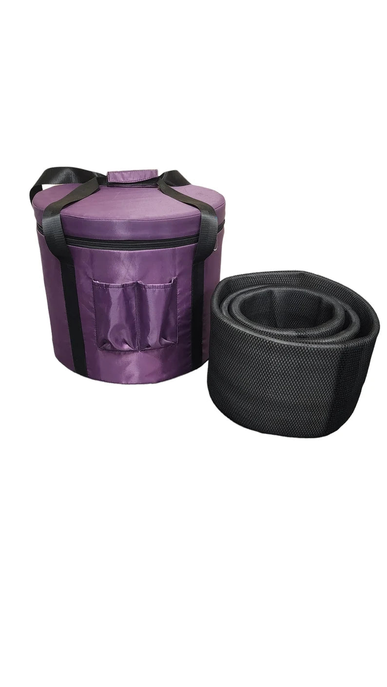 Heavy Duty Canvas Padded Carrying Case for Crystal Singing Bowls Set For Size 6 - 12 or 7 - 12 or 8 - 14 with 5 Padded Inserts Or 5 Inserts - Thecosmicaccess