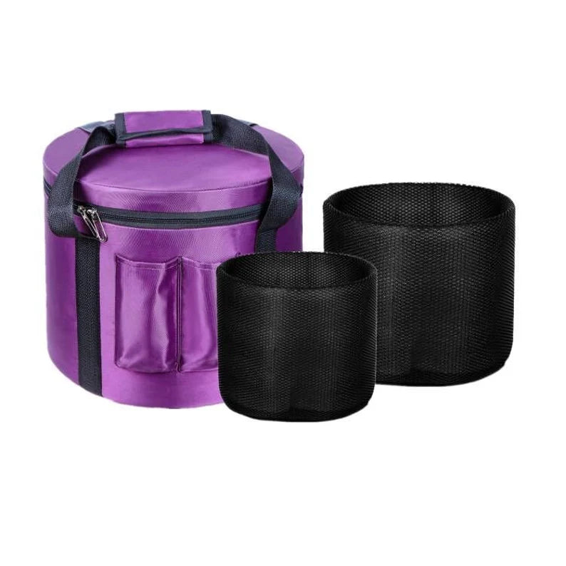 Heavy Duty Canvas Padded Carrying Case for Crystal Singing Bowls Set For Size 6 - 12 or 7 - 12 or 8 - 14 with 5 Padded Inserts Or 5 Inserts - Thecosmicaccess
