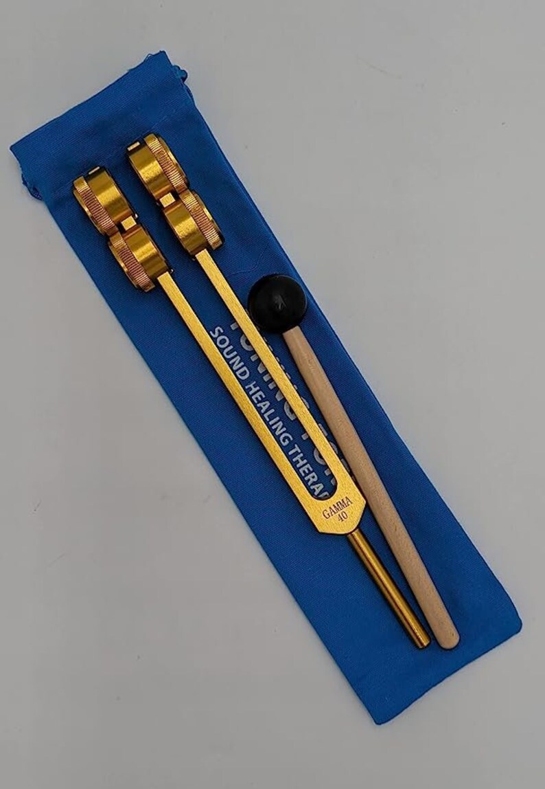 Elevate Your Mind: Gamma Therapeutics 40Hz Weighted Tuning Fork with Mallet and Velvet Bag