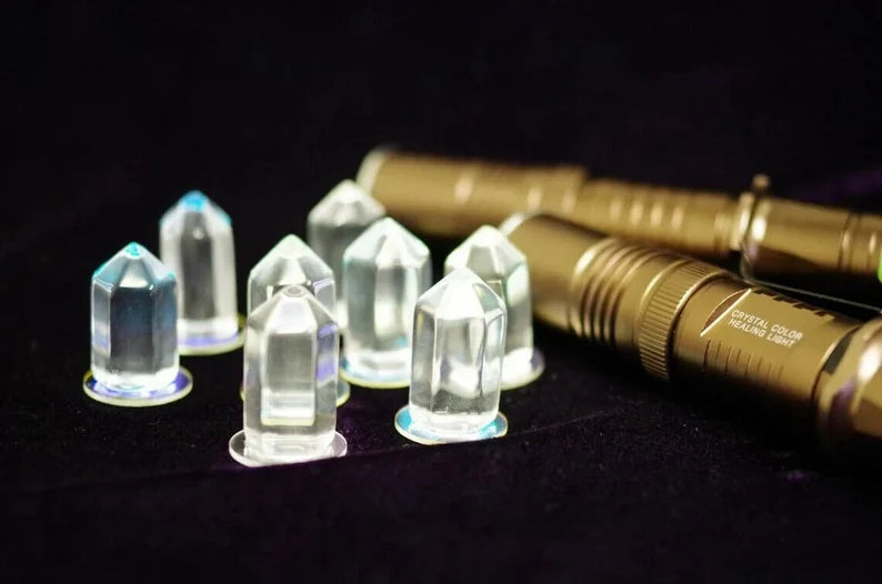 Yantra Chromatic Radionic Crystal Light Color Healing Torch for Chakra Balance and Alignment with 8 Color Chakra Heads and a Secured Case - Thecosmicaccess