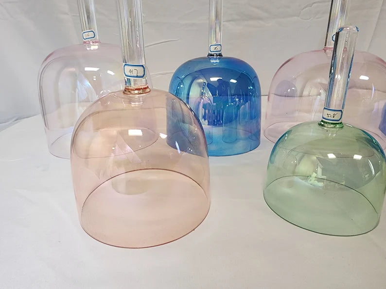 Perfect Pitch Premium Solfeggio Gemstone 9pc Crystal Handle Bowl Set with 9 Chakra Color Coded Tuning Forks set Sound Healer's Dream