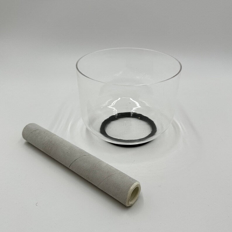 6" A Note Perfect Pitch Crystal Clear Singing Bowl - Harmonize Your Being with Tranquil Resonance - Handcrafted Sound Healing Instrument - Thecosmicaccess
