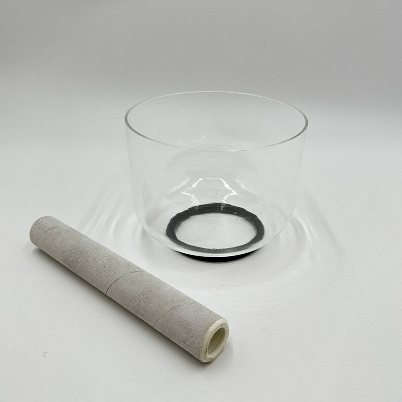 6" A Note Perfect Pitch Crystal Clear Singing Bowl - Harmonize Your Being with Tranquil Resonance - Handcrafted Sound Healing Instrument - Thecosmicaccess