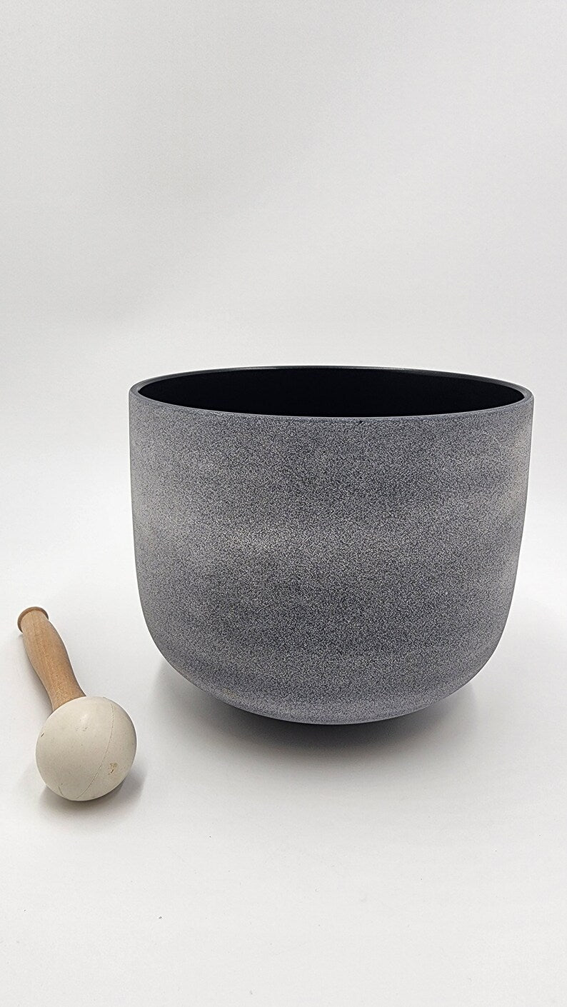 Sonic Serenity: 8" A Note Perfect Pitch Indigo Crystal Singing Bowl with Protective Case - Elevate Your Mind, Body, and Spirit - Thecosmicaccess