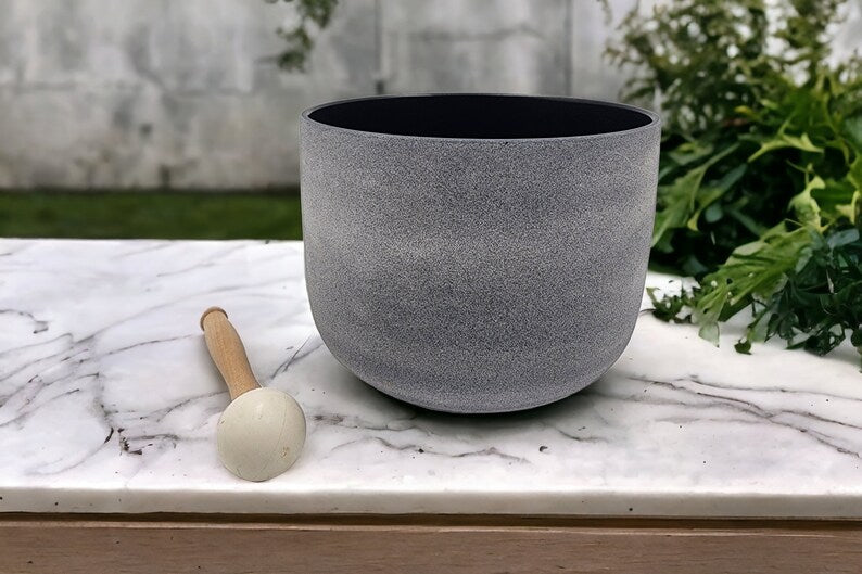 Sonic Serenity: 8" A Note Perfect Pitch Indigo Crystal Singing Bowl with Protective Case - Elevate Your Mind, Body, and Spirit - Thecosmicaccess