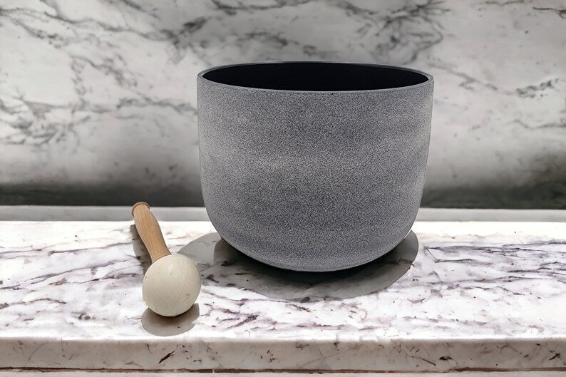 Sonic Serenity: 8" A Note Perfect Pitch Indigo Crystal Singing Bowl with Protective Case - Elevate Your Mind, Body, and Spirit - Thecosmicaccess