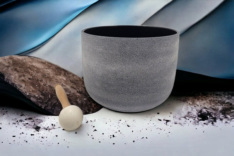 Sonic Serenity: 8" A Note Perfect Pitch Indigo Crystal Singing Bowl with Protective Case - Elevate Your Mind, Body, and Spirit - Thecosmicaccess