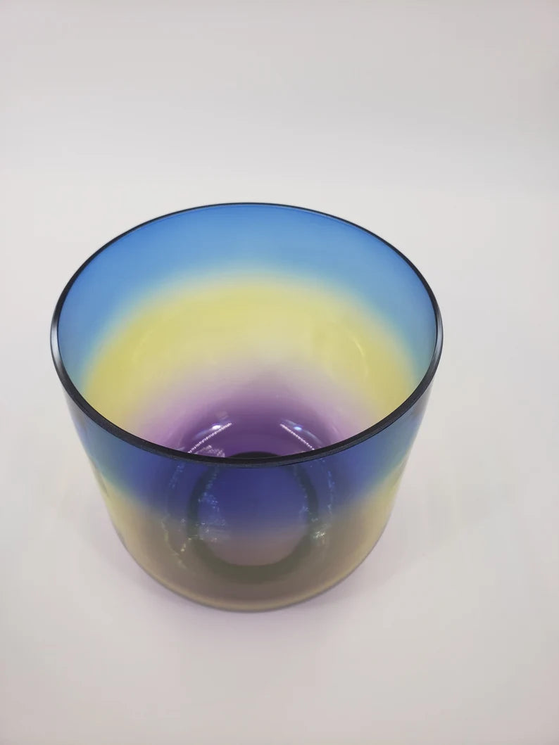 Harmony in Rainbow Hues: 440Hz 6" A Note Perfect Pitch Crystal Clear Singing Bowl - Unleash Vibrant Serenity - Thecosmicaccess