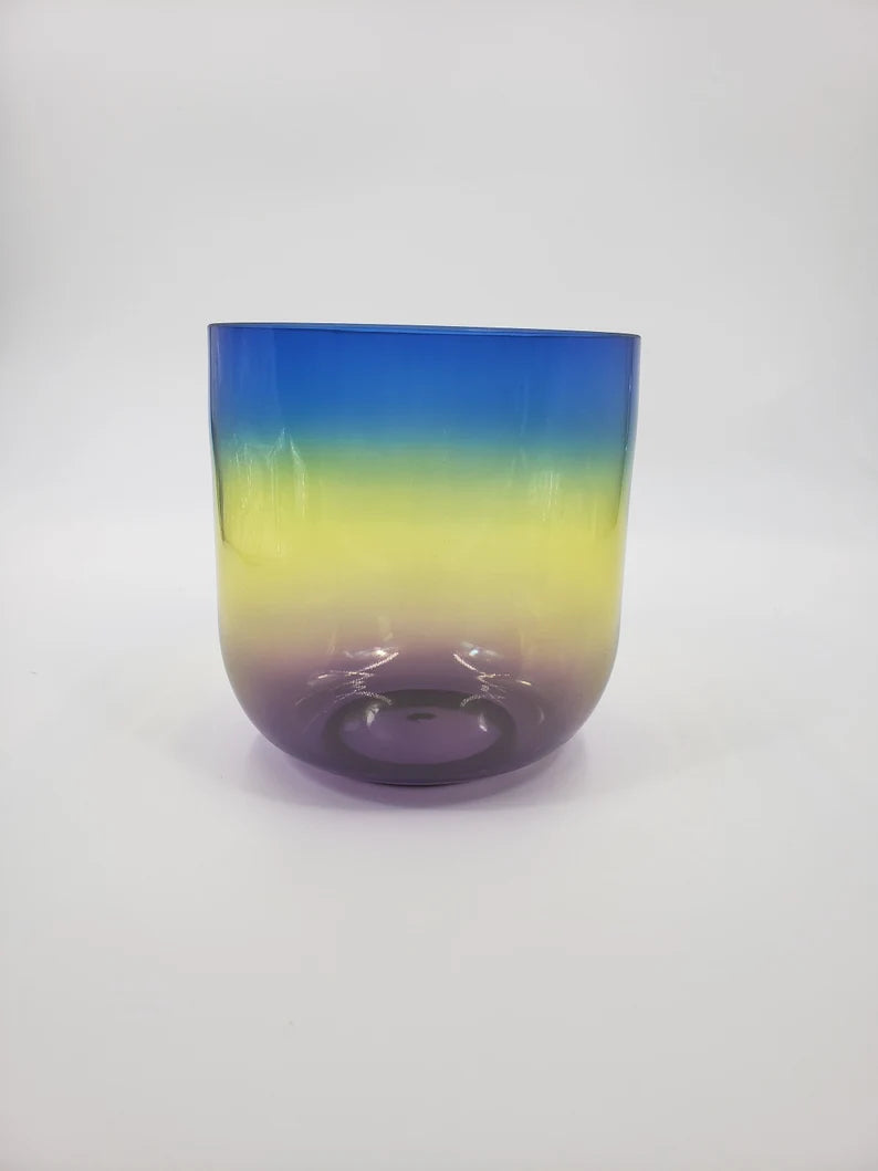 Harmony in Rainbow Hues: 440Hz 6" A Note Perfect Pitch Crystal Clear Singing Bowl - Unleash Vibrant Serenity - Thecosmicaccess