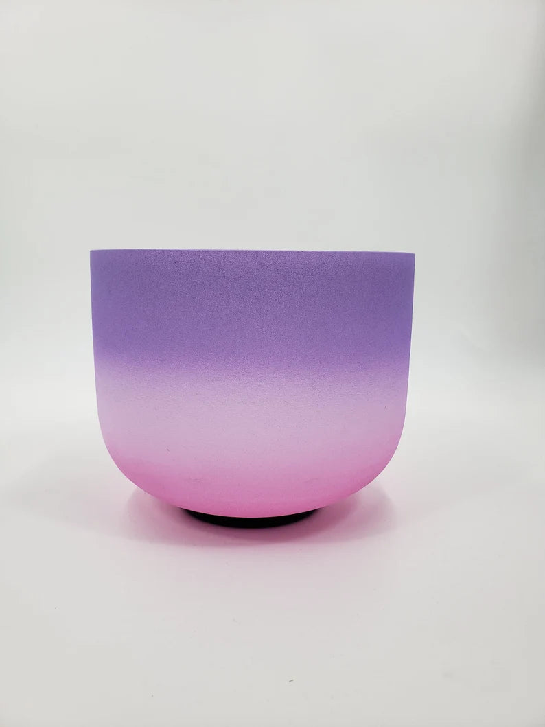 Tranquil Tones: Embrace Serenity with the 8" Perfect Pitch B Note Lavender Haze Crystal Singing Bowl's Harmonious Vibrations with Case - Thecosmicaccess