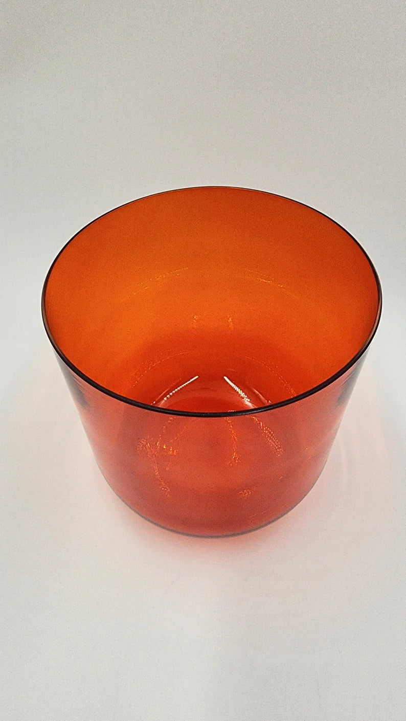 Harmony in Wine: Embrace Serenity with the 6" D# Note Perfect Pitch Wine Red Clear Crystal Singing Bowl - Thecosmicaccess