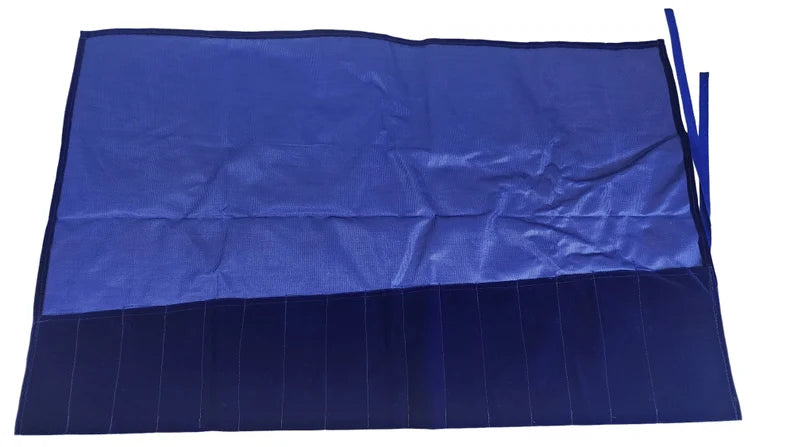 Blue Color Tuning Fork Holding Velvet Fabric Pouch Bag - Style 9 or 15 - Strong Stitching, Additional Striker Pocket - Thecosmicaccess