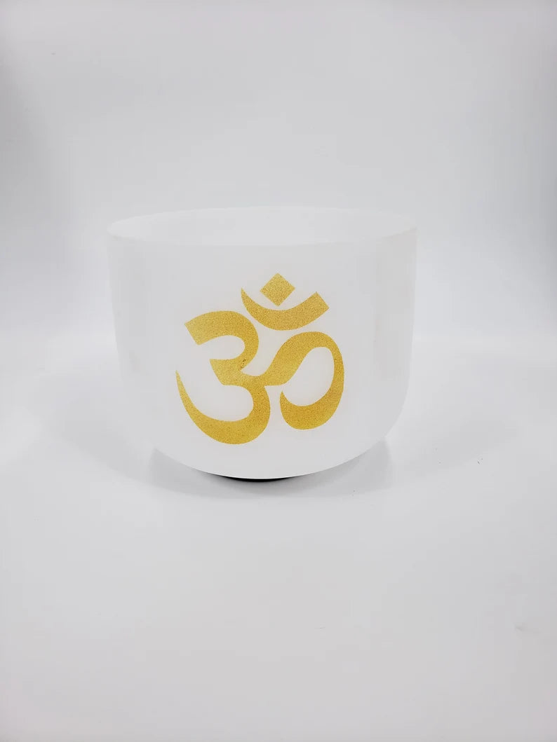 Harmonize Your Spirit: Perfect Pitch 8" F Note Om Crystal Singing Bowl and Soul Purpose Tuning Fork for Sound Healing and Meditation