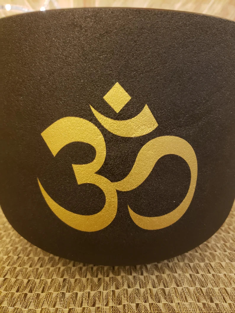 Sacred Resonance: 10" F Note Om Crystal Singing Bowl with Soul Purpose Tuning Fork and Protective Case - Sound Healing and Meditation Duo