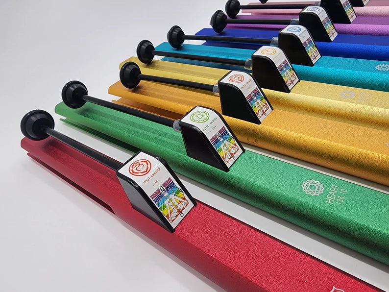 Harmonize Your Energy: The Complete Set of 8 Chakra Self Knock Pipes with Encased Die Cast Metal Container - Louder than Tuning Forks