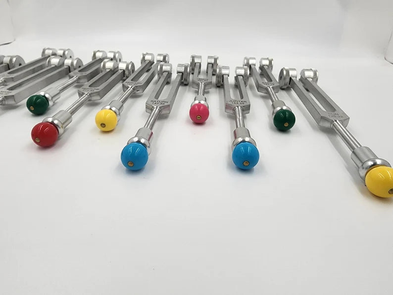 Professional 11 Piece Weighted Planetary Tuning Fork Set - Thecosmicaccess