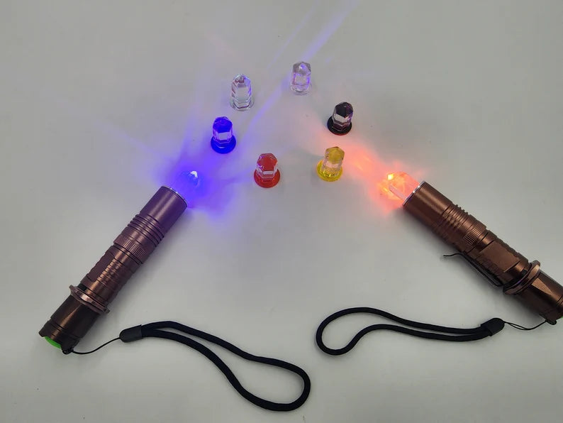 Yantra Chromatic Radionic Crystal Light Color Healing Torch for Chakra Balance and Alignment with 8 Color Chakra Heads and a Secured Case - Thecosmicaccess