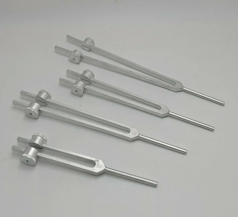Professional Otto Tuners weighted 4 Tuning Forks 32Hz 48Hz 64Hz and 128Hz