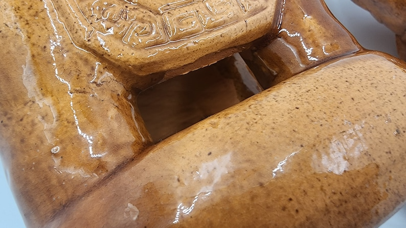 Vintage Pair Brown Glazed Elephant Garden Stands - Charming Decorative Accent - Thecosmicaccess