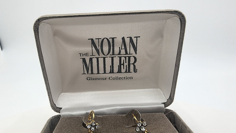 Vintage Nolan Miller Blue Sapphire Teardrop Earrings with Box - Mint Condition - Thecosmicaccess