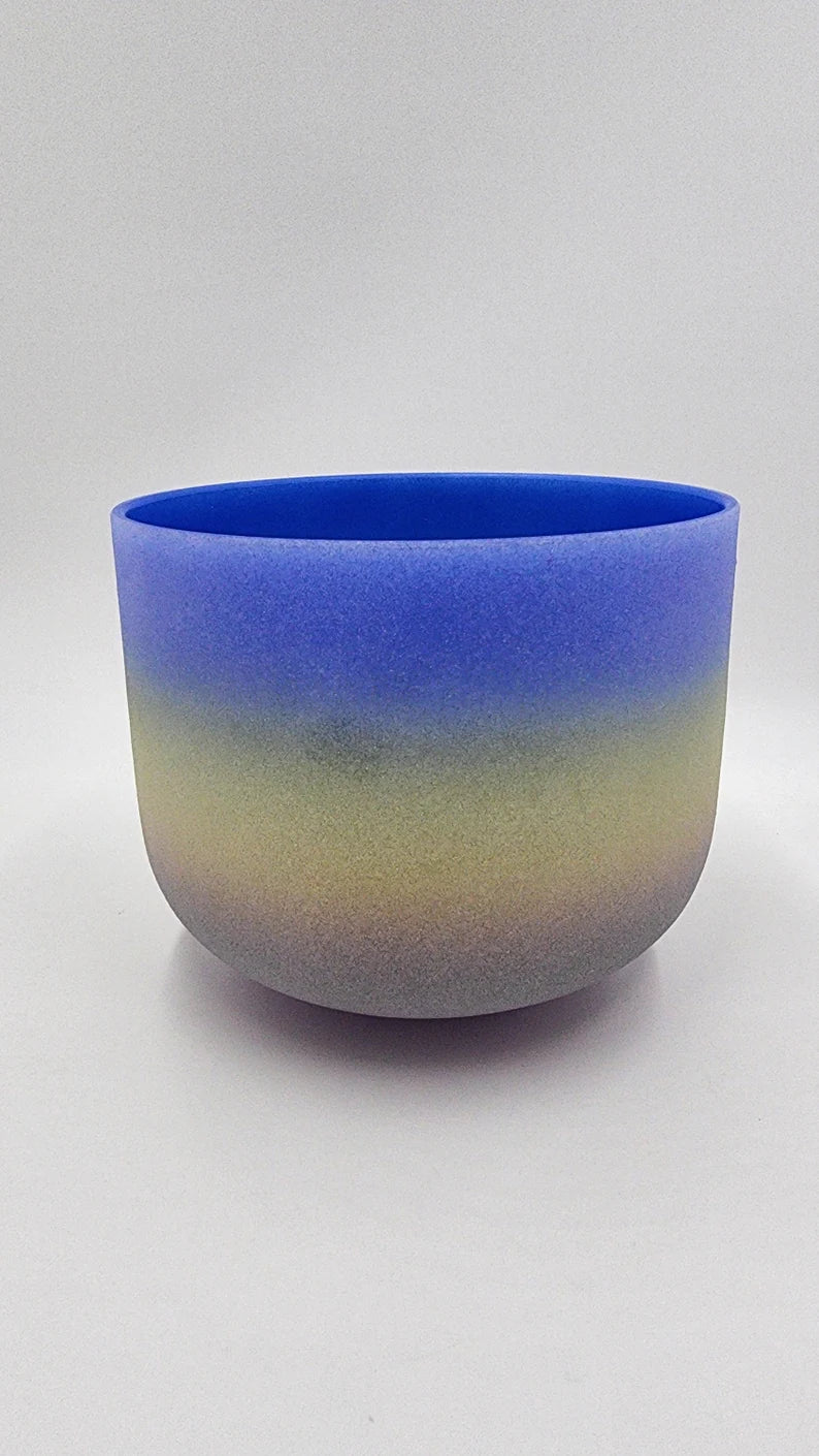 Perfect Pitch 7 Inch A Note Rainbow Quartz Crystal Singing Bowl includes Mallet, O ring and Secured CASE- Enchanting Harmony