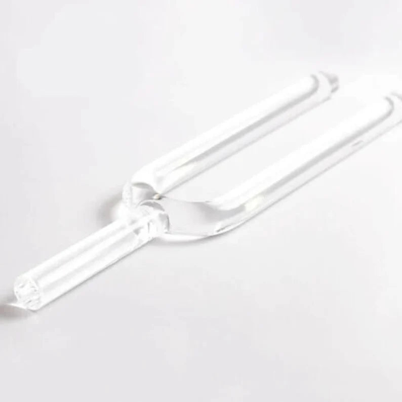 20mm Note C Root Adrenal Chakra Crystal Clear Tuning Fork with Striker