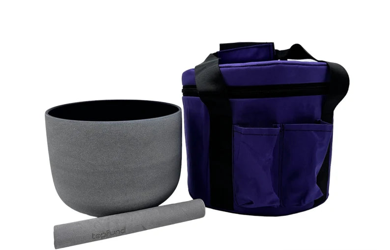 Perfect Pitch 10 inch Indigo A Note Quartz Crystal Singing Bowl includes Mallet, O ring and Secured CASE - Harmonious Serenity
