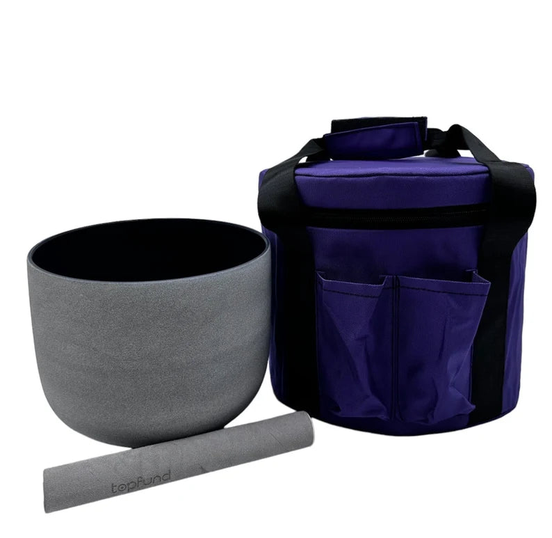 Perfect Pitch 10 inch Indigo A Note Quartz Crystal Singing Bowl includes Mallet, O ring and Secured CASE - Harmonious Serenity