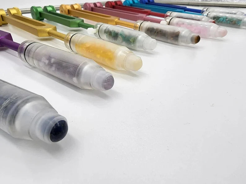 Solfeggio 9 Set Essential Oil Gem Feet Amplitudes for Acupressure, Aromatherapy - Thecosmicaccess