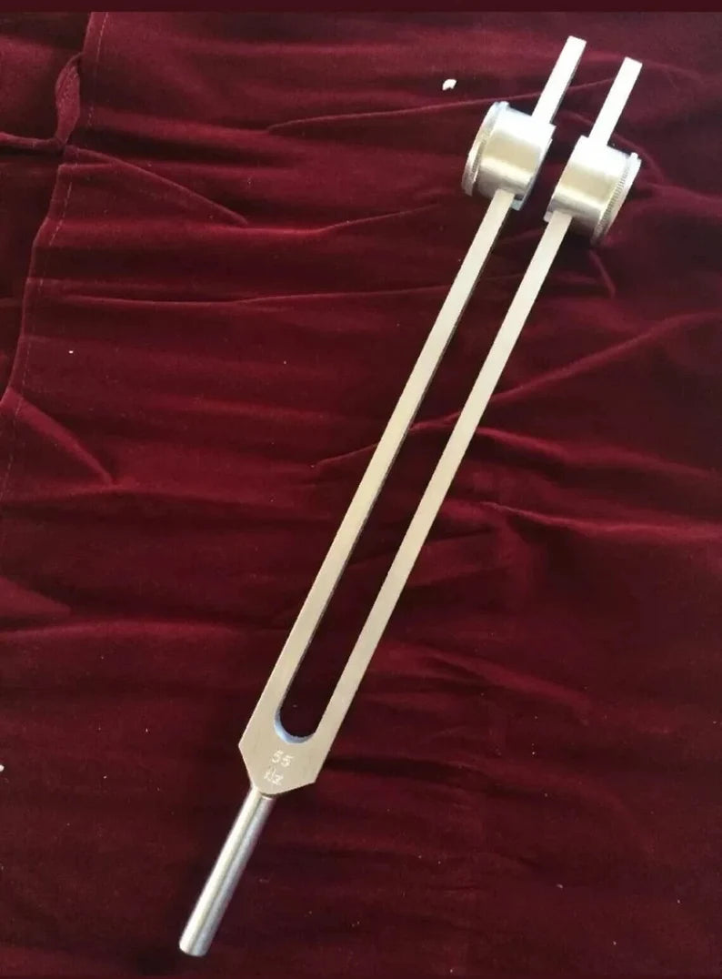 55Hz Candida Tuning Fork for healing with Mallet and Velvet Pouch