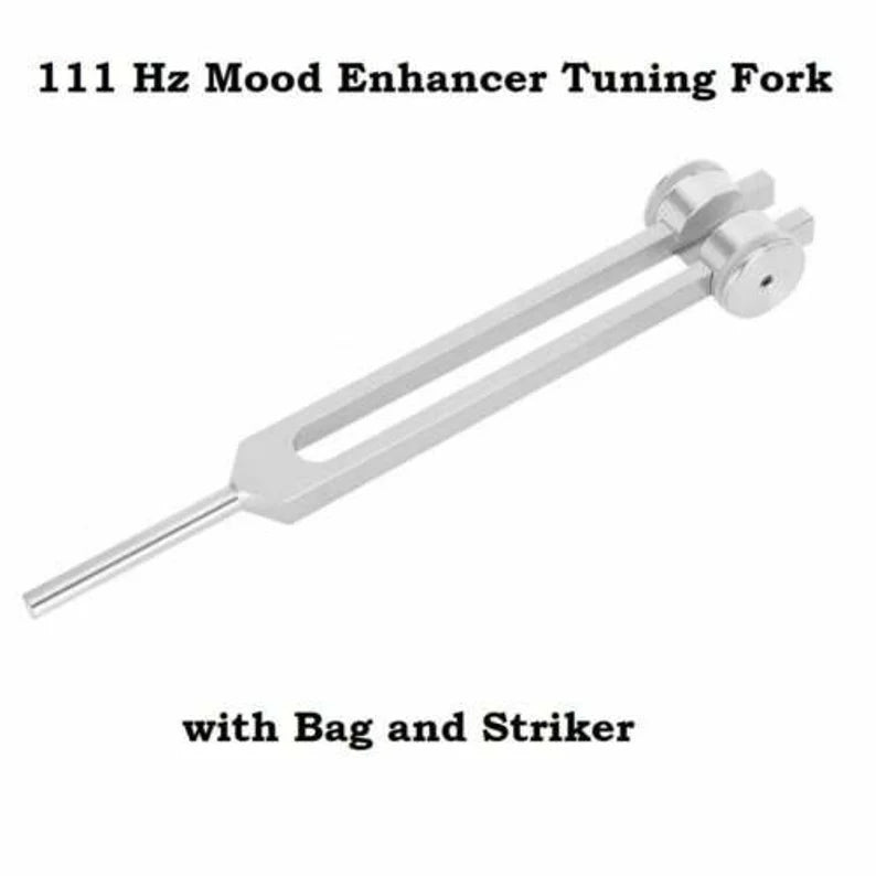 111 Hz Mood Enhancer Tuning Fork with Bag and Striker