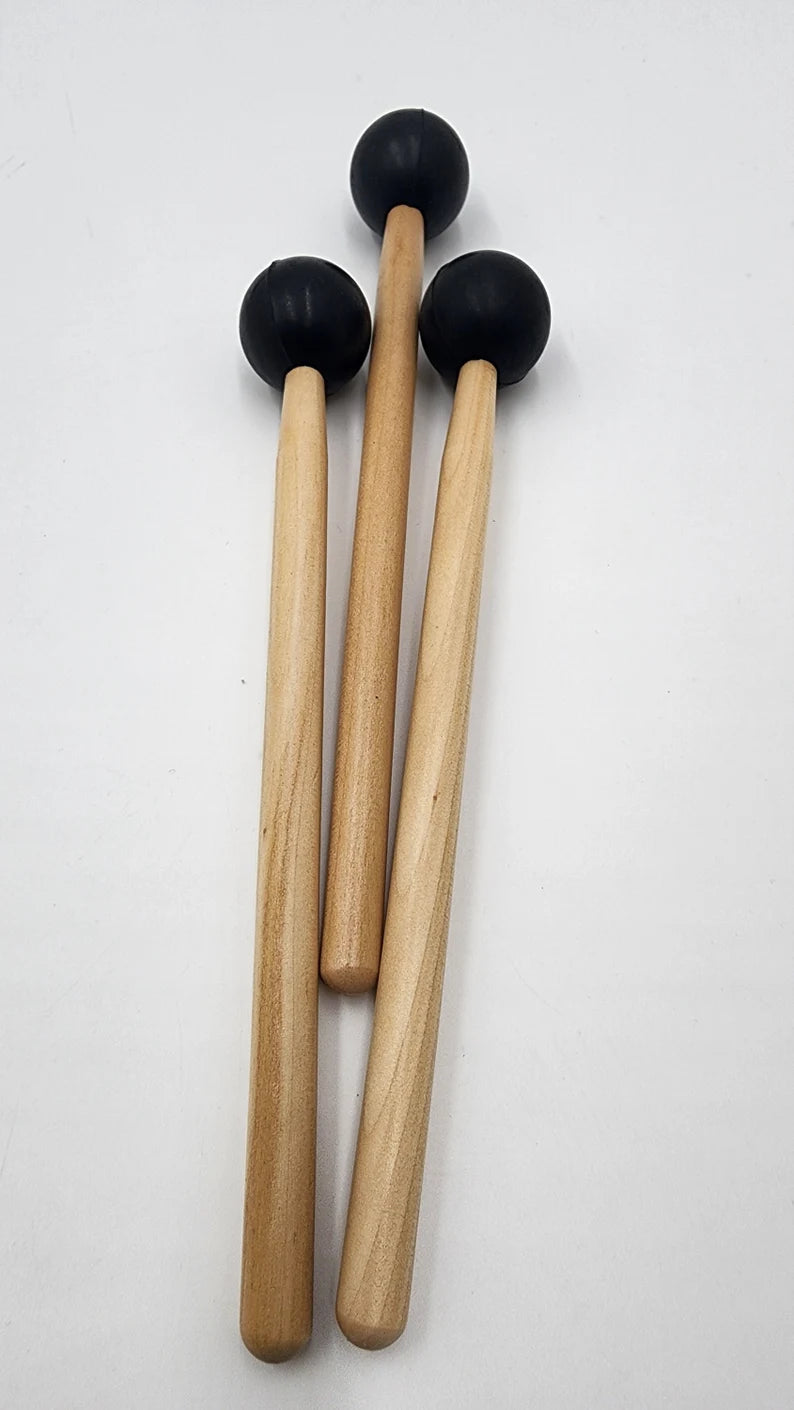 Sacred Solfeggio Tuning Forks - Set of 3 Missing Notes with Individual Bags and Strikers