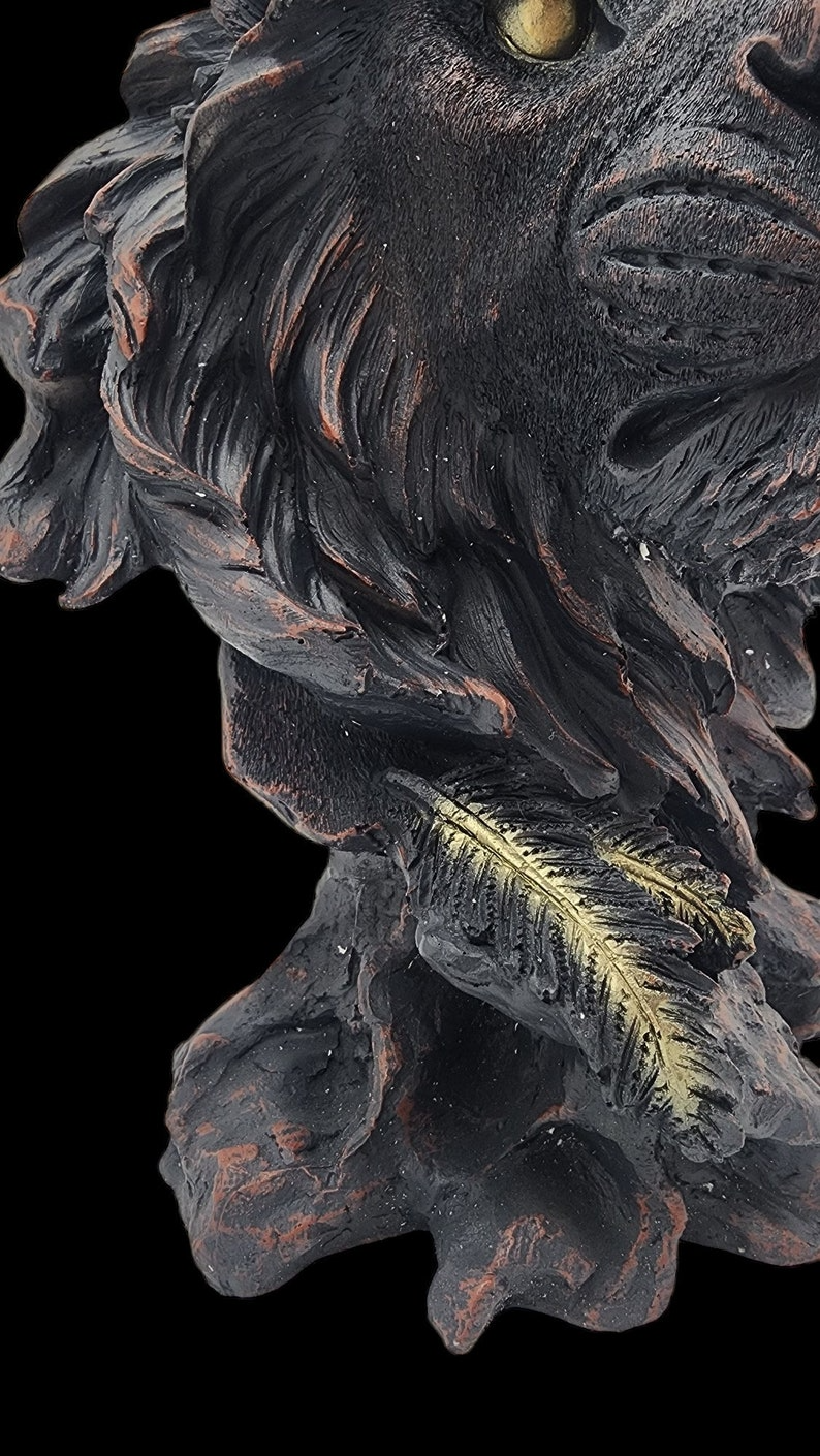 Rare Collectible Majestic Handmade Bronze Lion Bust Sculpture - Exquisite Home Decor and Collectible Art Piece - Thecosmicaccess